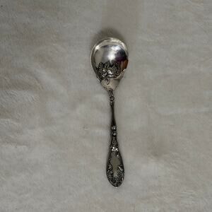 Antique Wm. A. Rogers Silverplate Sugar Spoon, Grapes Pattern, Circa 1904